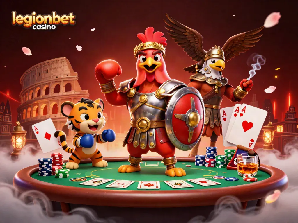 Experience excitement with legionbet casino, featuring a dynamic gaming scene full of lavish elements.