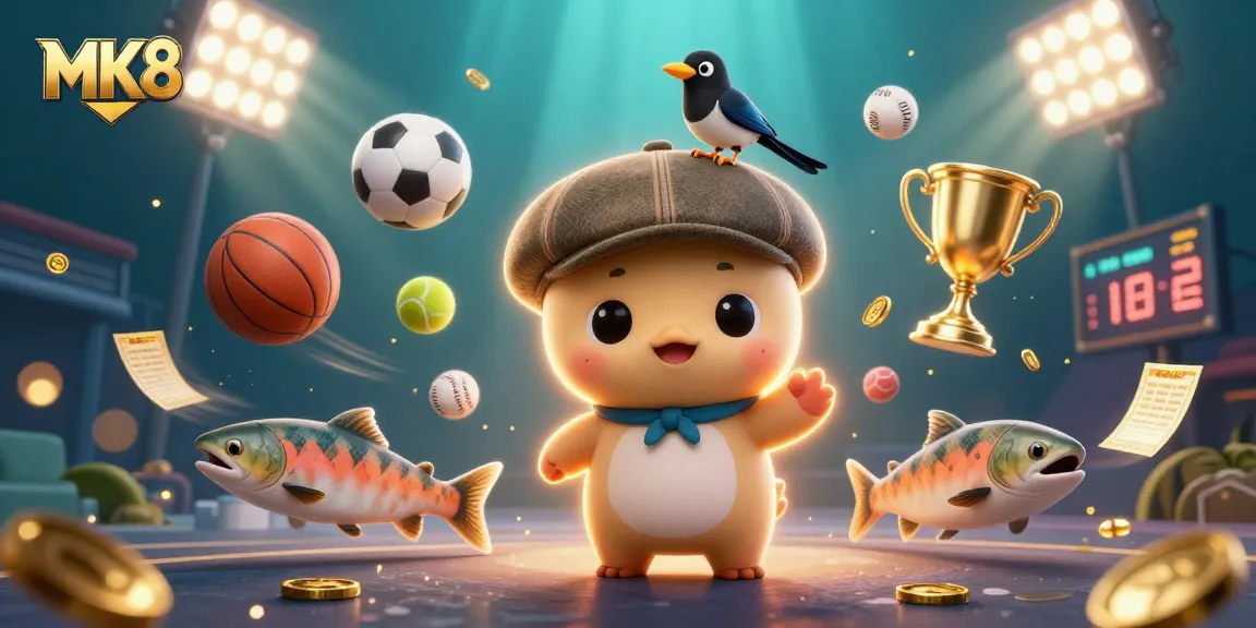 Win big with MK8's vibrant casino adventure featuring playful characters and sports elements.