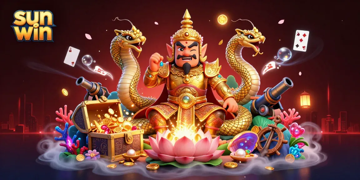 Join the fun and win big with sun win at this vibrant underwater casino scene!